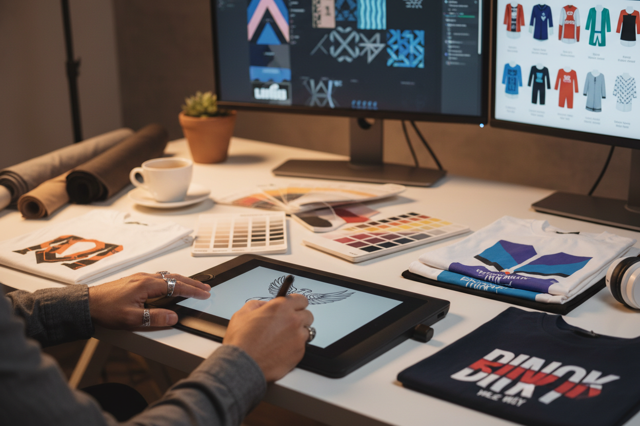 Designer Hands on Tablet