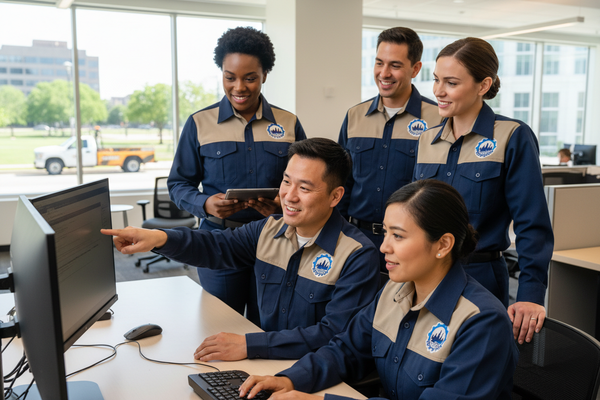 Government Agency Employees in Custom Embroidered Uniform Shirts
